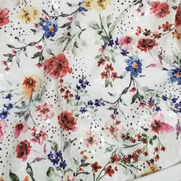 MAJORELLE NWT Womens Carolina White Sparkly Floral Mini Dress Size M - Picture 7 of 12